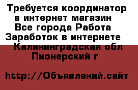 Требуется координатор в интернет-магазин - Все города Работа » Заработок в интернете   . Калининградская обл.,Пионерский г.